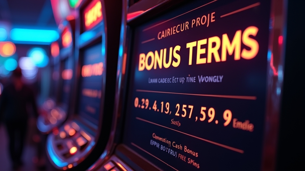 Bonusbedingungen mit Umsatz und Ablaufzeit im Casino-Design