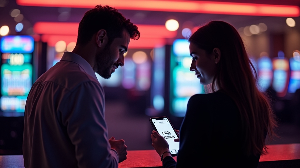 Spieler gibt Bonuscode im Casino am Handy ein