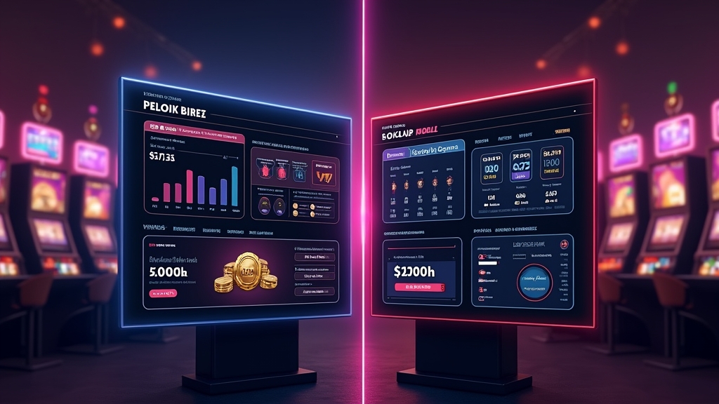 Willkommensbonus und Treueaktion im dunklen Casino-Dashboard