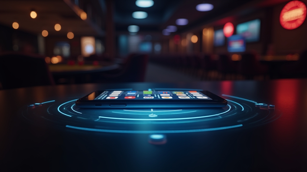 Smartphone zeigt unterschiedliche Downloadwege für Android und iPhone im Casino-Umfeld